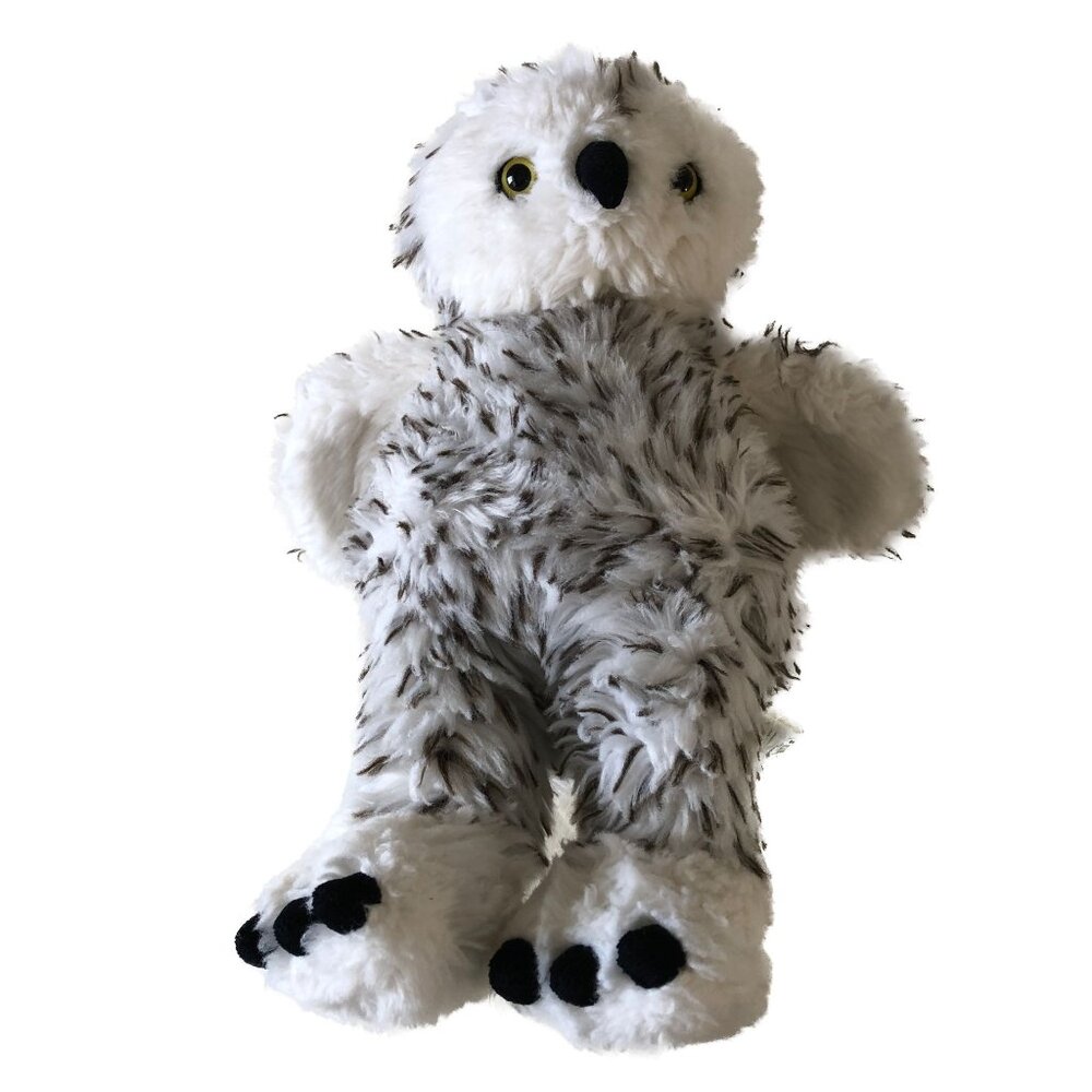 Build A Bear Workshop "Hedwig" White Spotted Snowy Owl Head Turns 15"